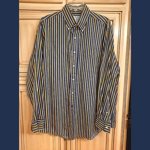 Brooks Brothers Long‎ Sleeve Stripe Shirt LARGE
